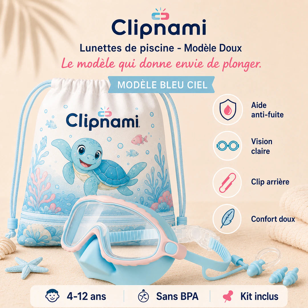 Clipnami™ — Masque de Piscine Nez Intégré