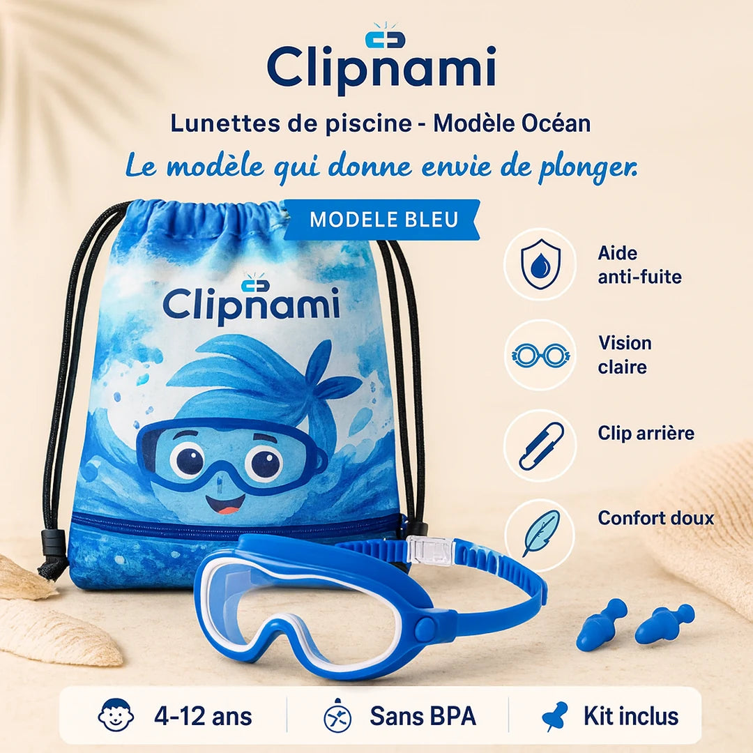 Clipnami modèle Océan bleu - Sac et lunettes