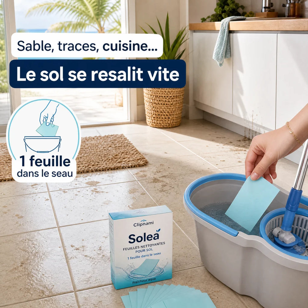 Solea aide à nettoyer les traces du quotidien